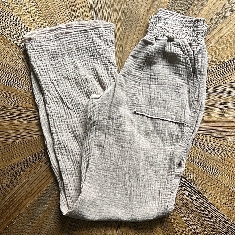 Sincerely Jules Textured Taupe Pants